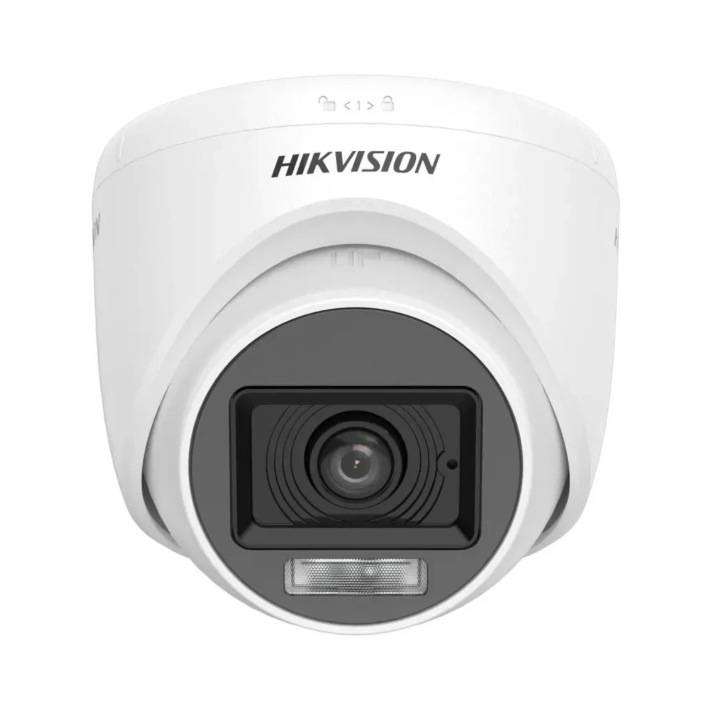 Cámara Domo 2MP IR20M Audio y Mic luz blanca DS-2CE76D0T-LPFS 2.8mm* Hikvision