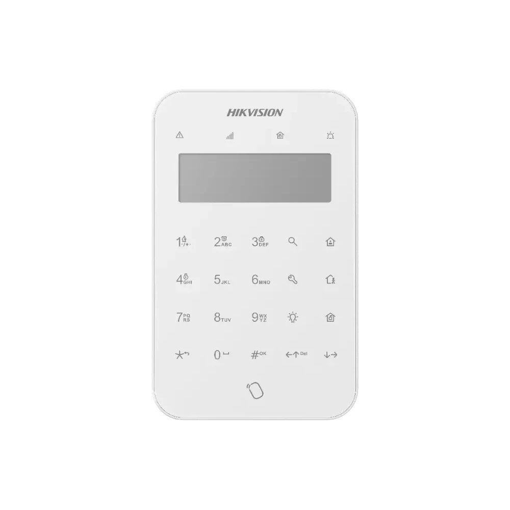 Teclado LCD Inalámbrico DS-PK1-LT-WB Hikvision