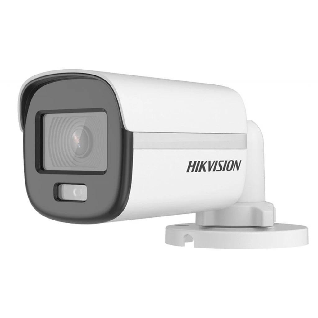 Camara Bala Hikvision Colorvu 3K 2.8Mm Ir20M Luz Blanca y Audio Mic DS-2CE10KF0T-PFS