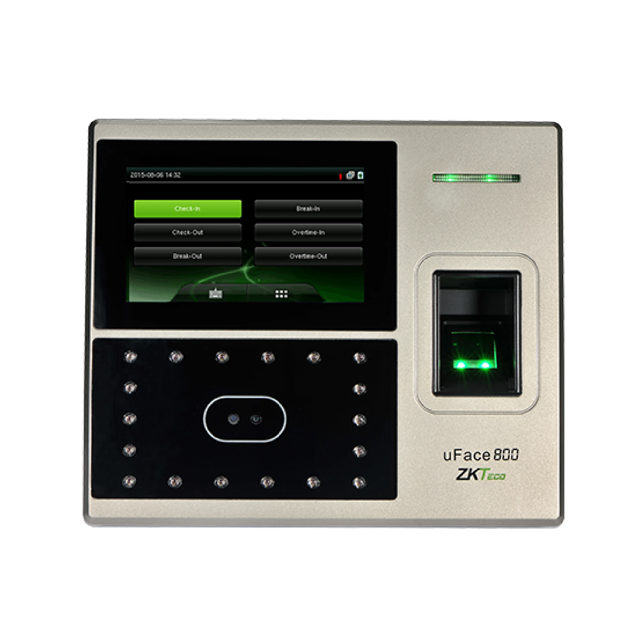 uFace800. terminal standalone de t&a con verificación por reconocimiento facial/huella/clave/tarjeta