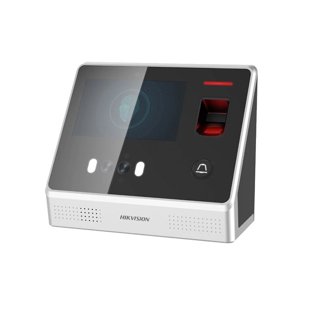 Control De Acceso Biométrico RECONOCIMENTO FACIAL/HUELLA/TARJETA MIFARE Con Pantalla 5" DS-K1T605MF Hikvision
