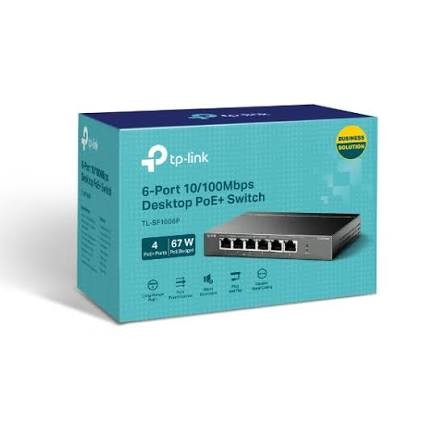 LS106P. Switch tp-link de 6 puertos 10/100Mbps switch de escritorios con 4 puertos PoE+