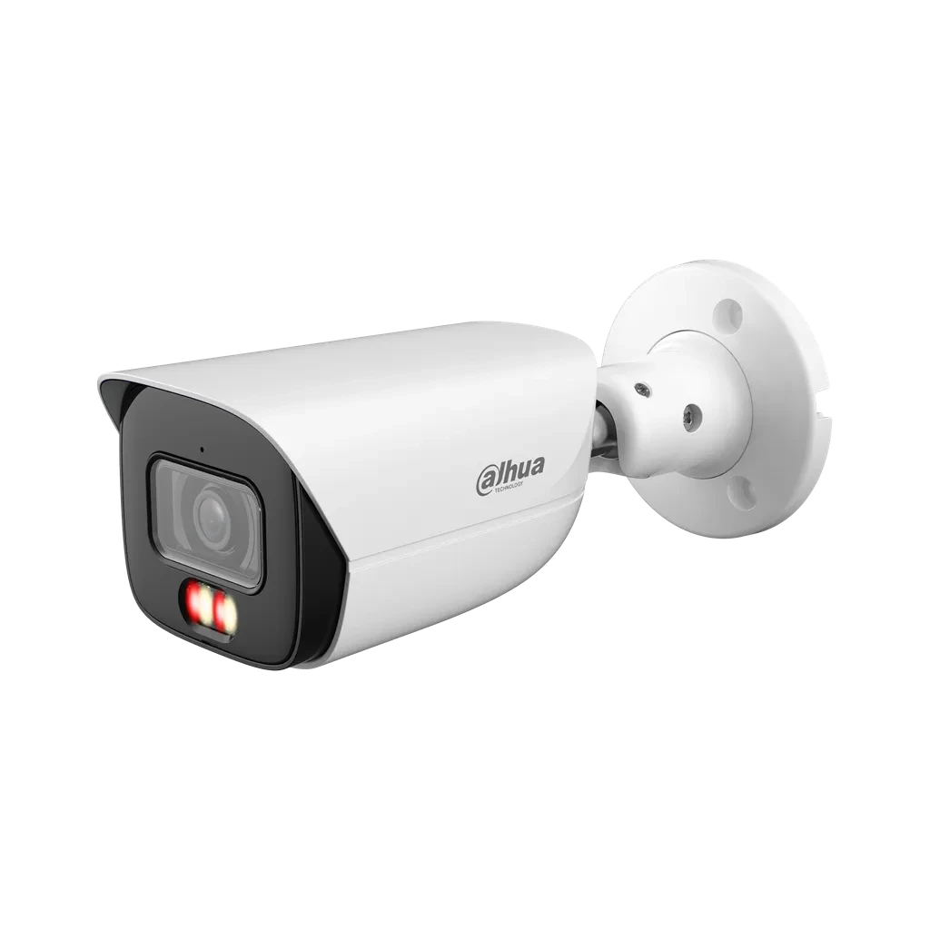 DH-IPC-HFW3649EP-AS-IL-0280B.  Cámara Dahua, tipo Bala, lente fijo 2.8 mm, 6MP, iluminación Dual 30m, Tecnología WizSense, Detección de Rostro, Acupick,IVS, IP 67.